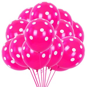 GLOBOLANDIA GLOBOS LUNARES FUCSIA 10" x 10u